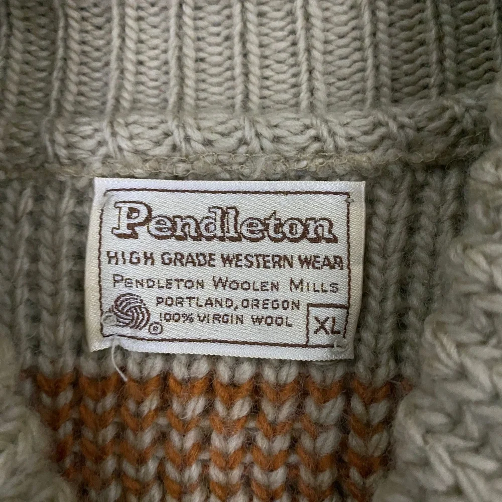 Vintage Pendleton Cardigan Sweater Mens XL Cowichan Aztec Big Lebowski Dude